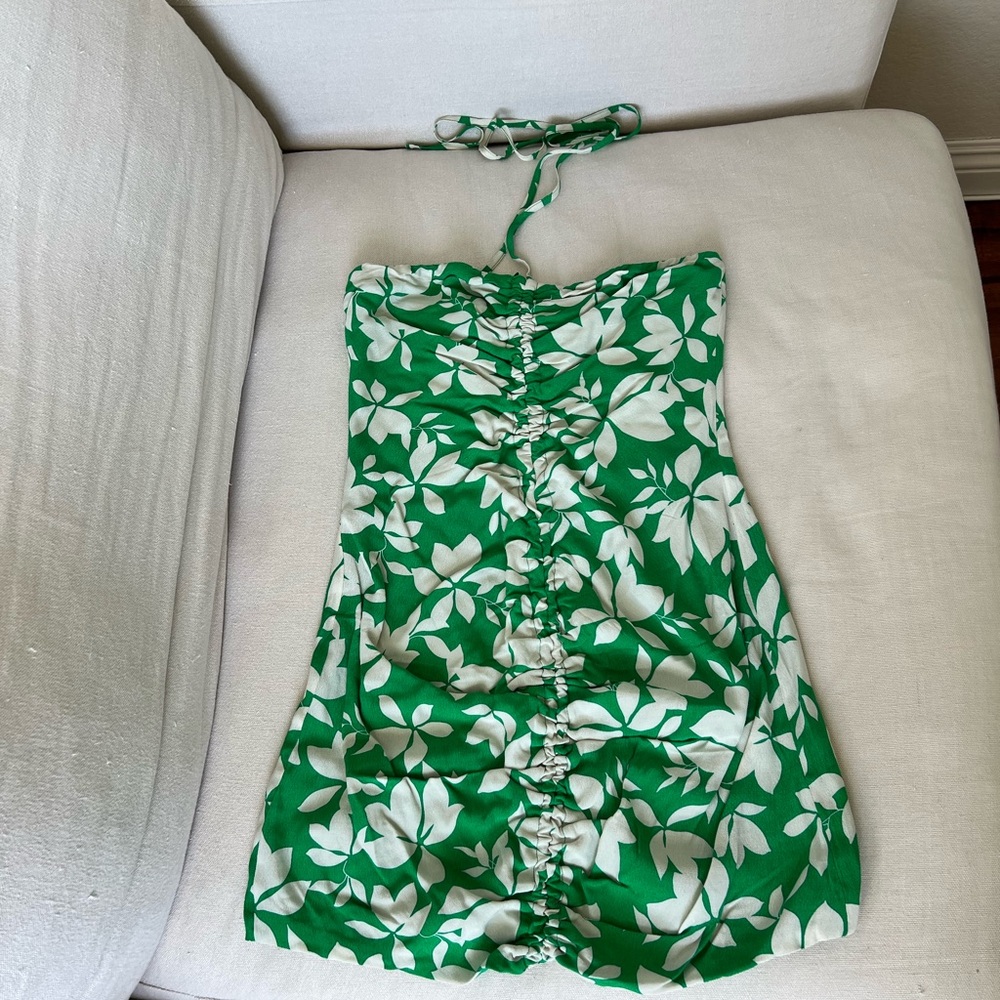 Lulu’s green flower mini dress